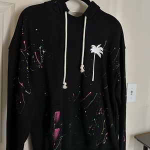 PAINTED PALM ANGELS TREE HOODED SWEATSHIRT